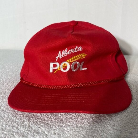 Vintage Red Alberta Grain Pool Trucker Style Hat - Picture 1 of 11